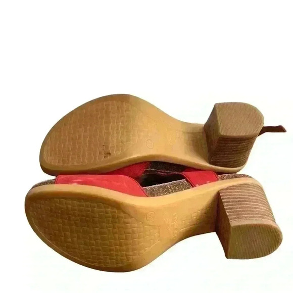 Dansko Deandra Studded Sandal  Red Nubuck Leather Size 38 - Picture 7 of 8